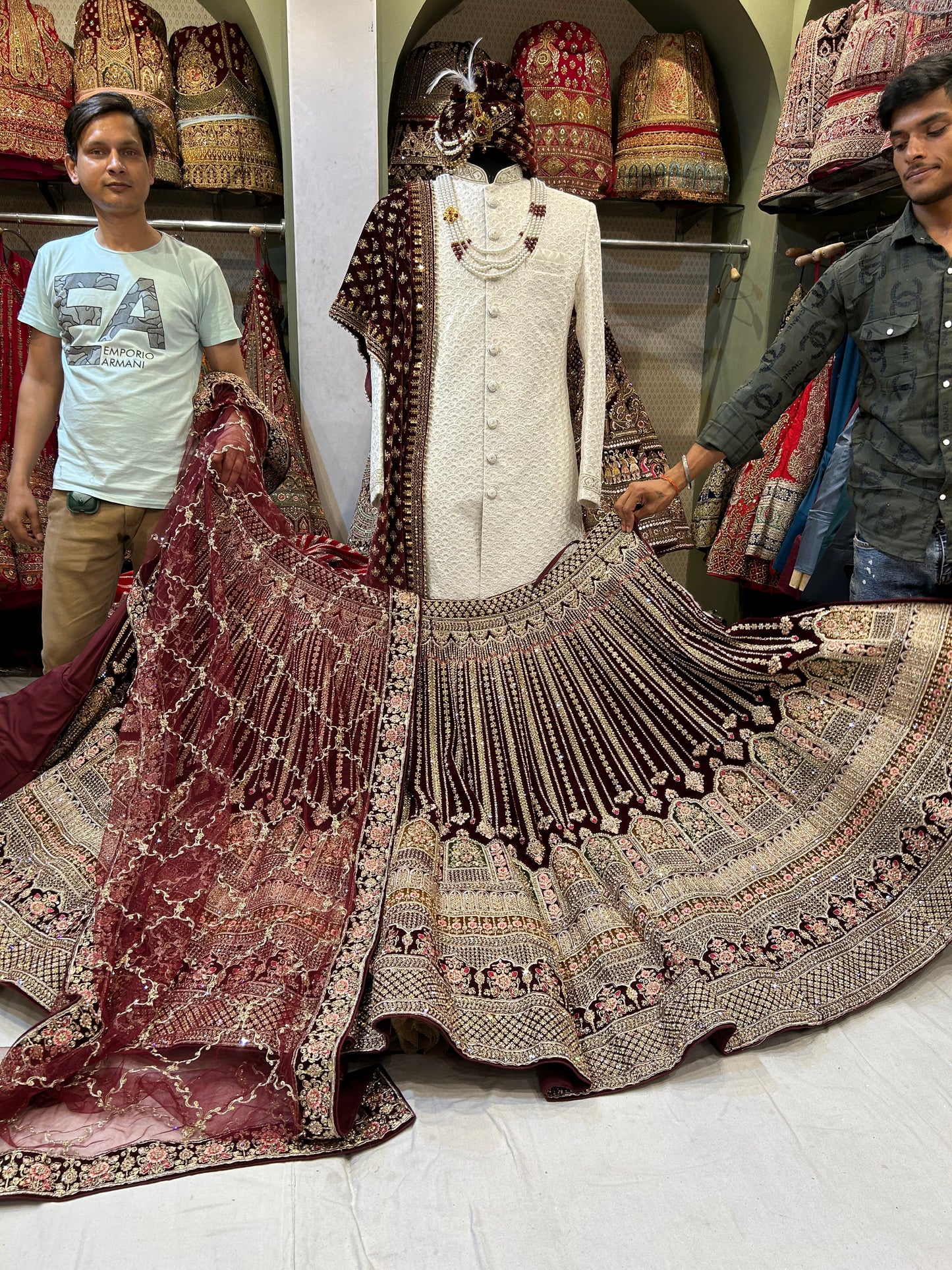 Awesome maroon Lehenga 🥰