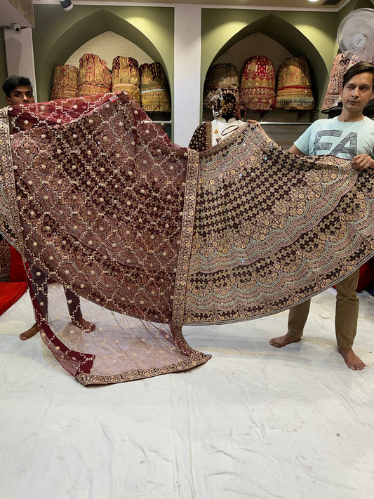 Lehenga granate con estilo 😍