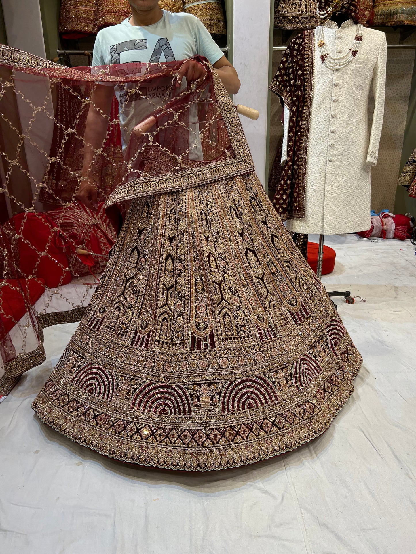 Stunning maroon Lehenga