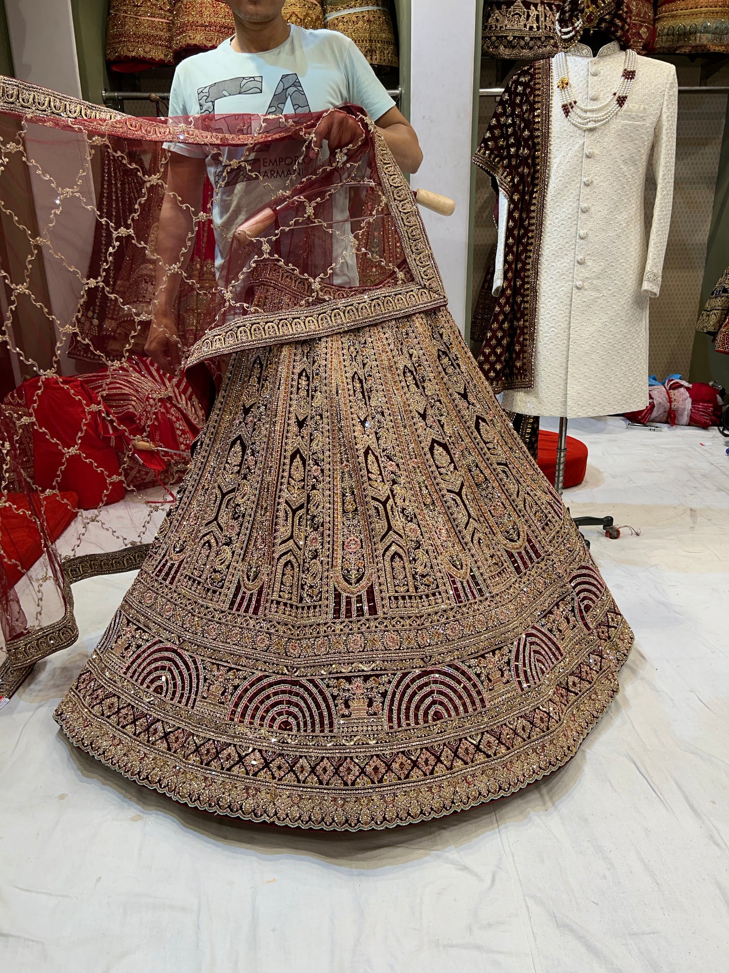 Stunning maroon Lehenga