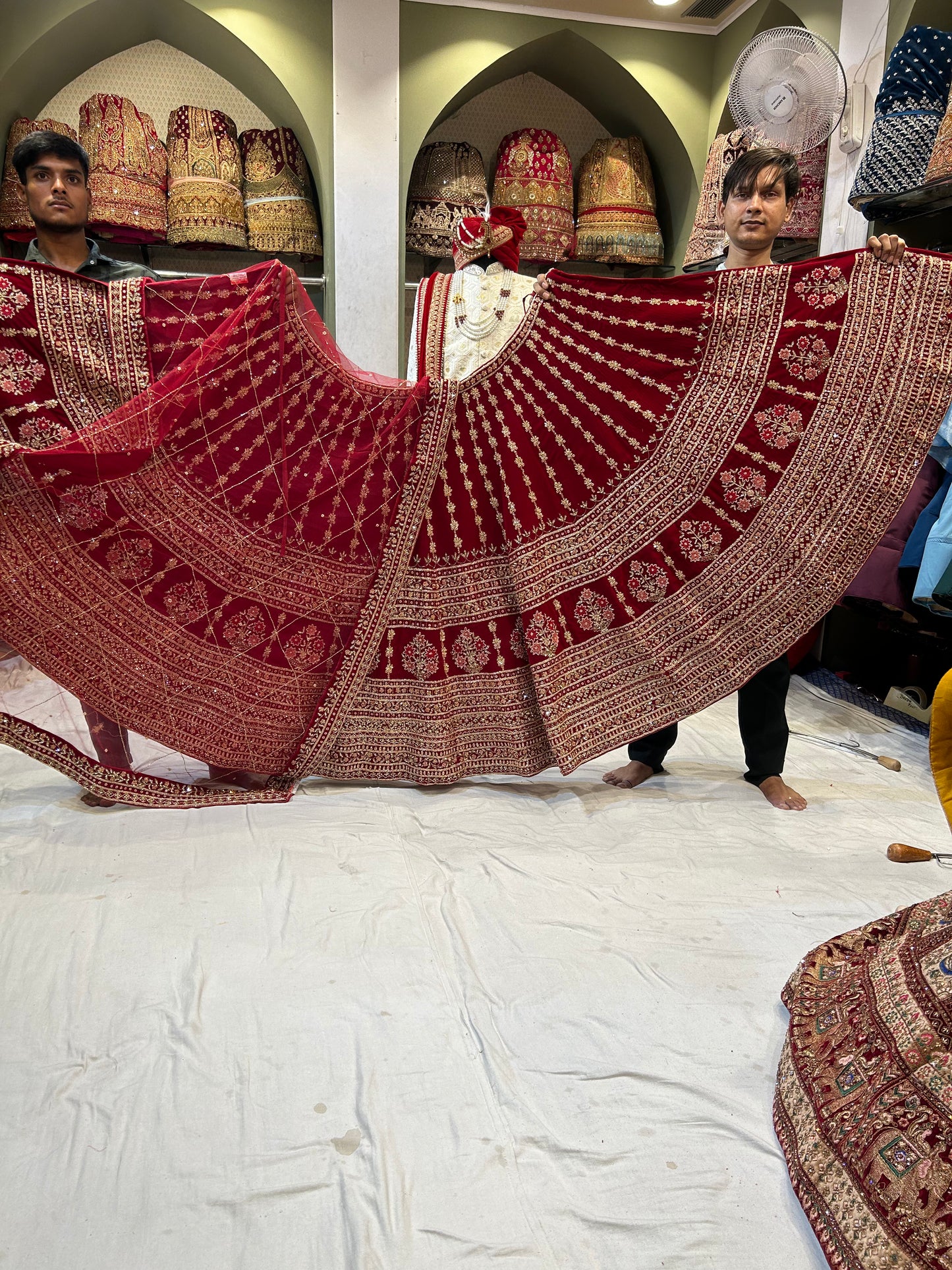 Pure Handwork Fantastic Red Lehenga