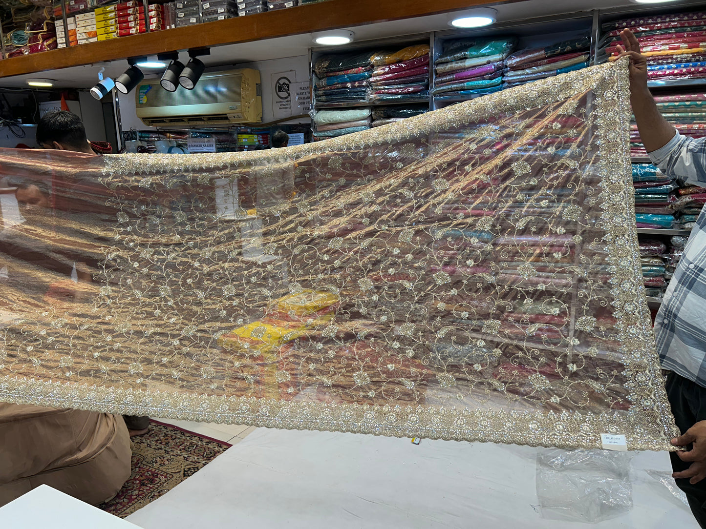 Gorgeous brown fancy saree 💖