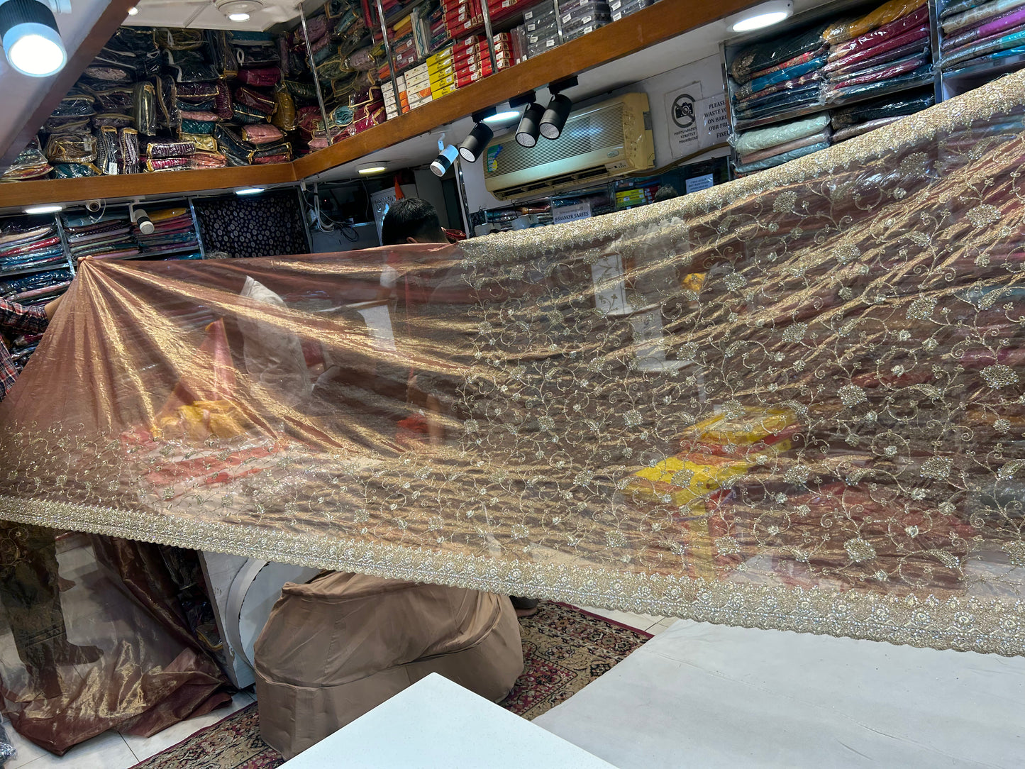 Gorgeous brown fancy saree 💖