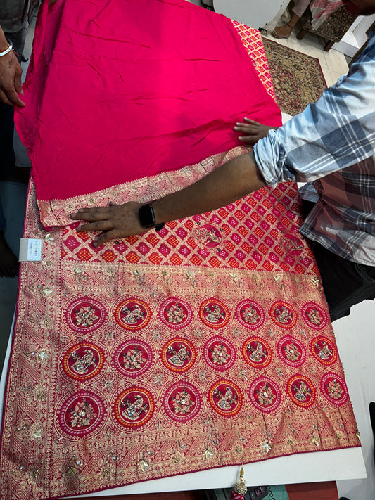 Stylish Red fancy saree