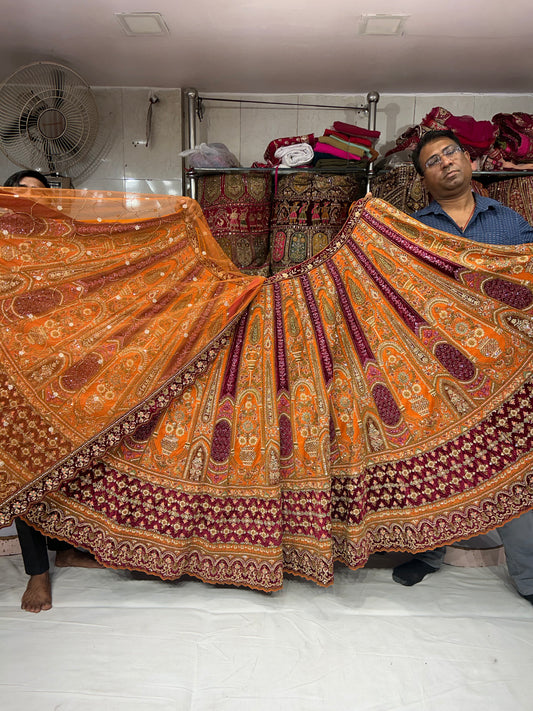 Lehenga naranja elegante