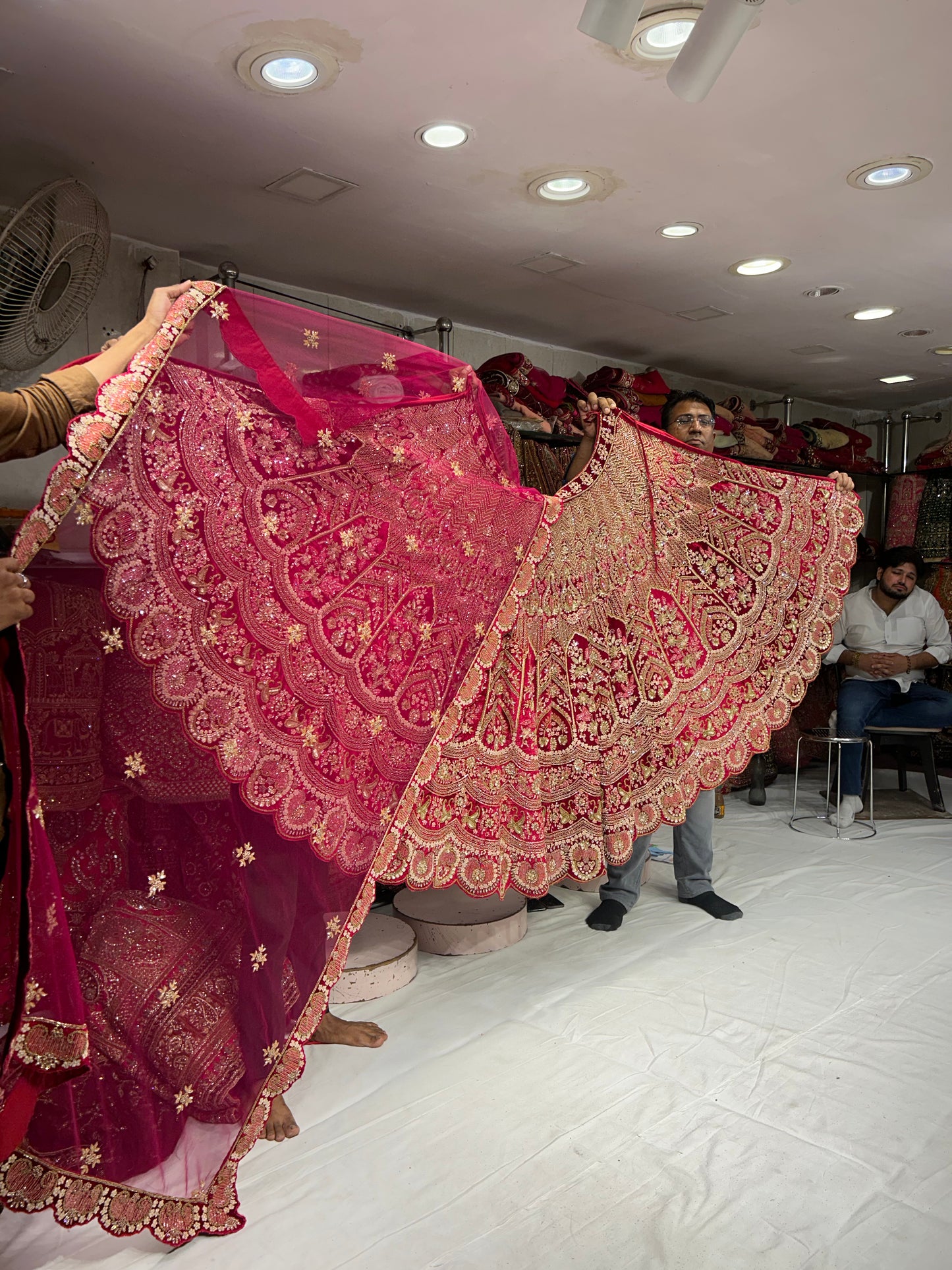 Lavishing Designer Handmade Red Lehenga