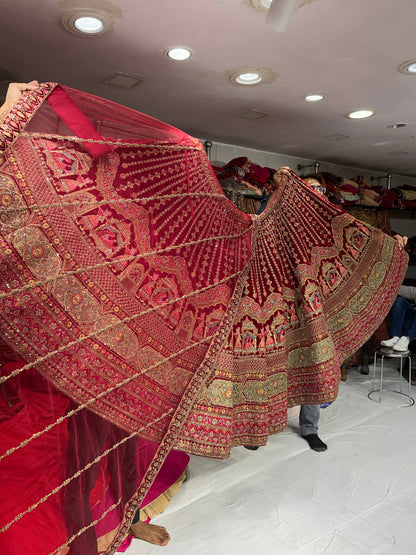 Majestic Red Lehenga 🥰