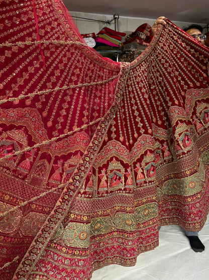 Majestic Red Lehenga 🥰