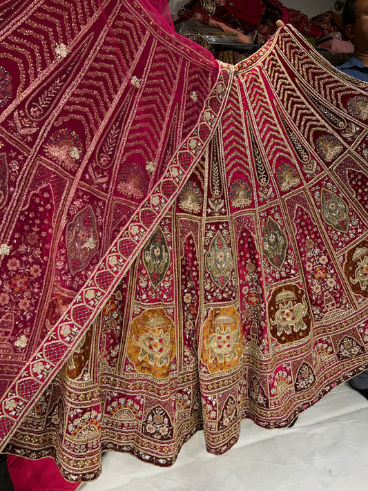 Lehenga rosa extraordinaria