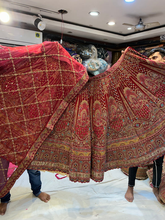 Stylish Red Lehenga 🥰