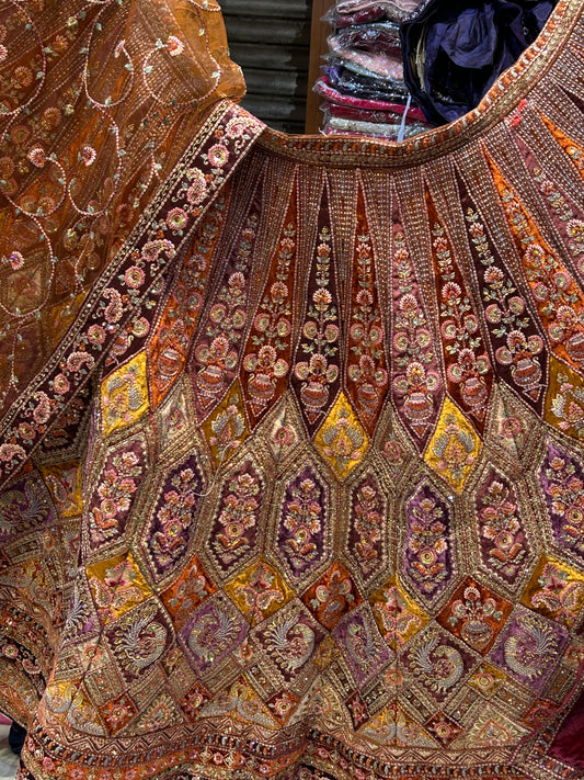 Gajab mustard Lehenga