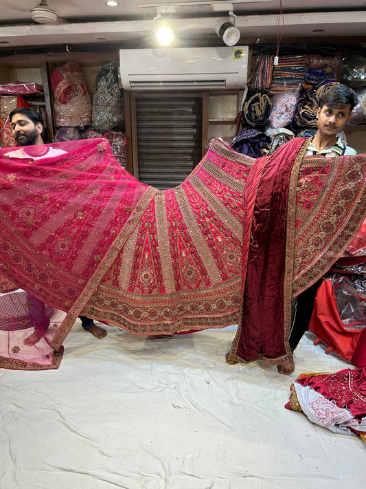 Fabulosa lehenga rosa