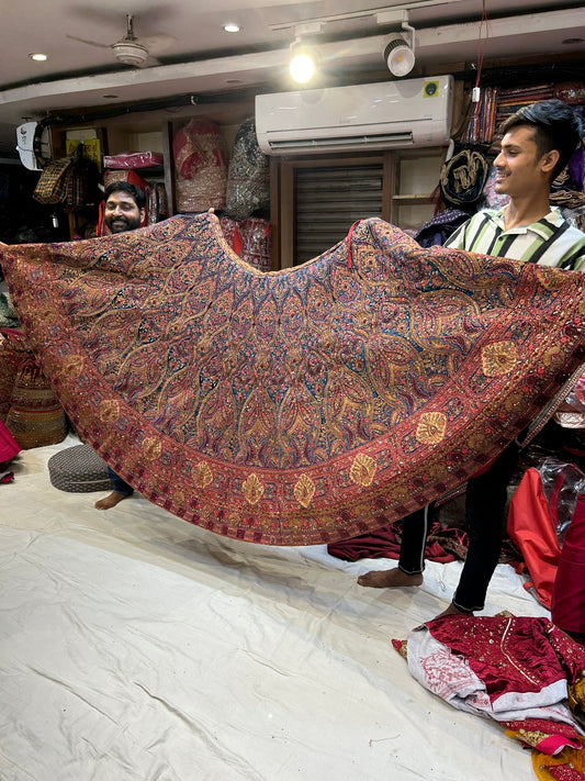 Fantástica lehenga azul