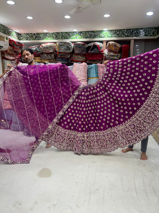 Beautiful purple violet Lehenga