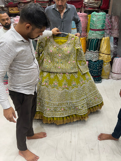 Fantastic green happy customer Lehenga