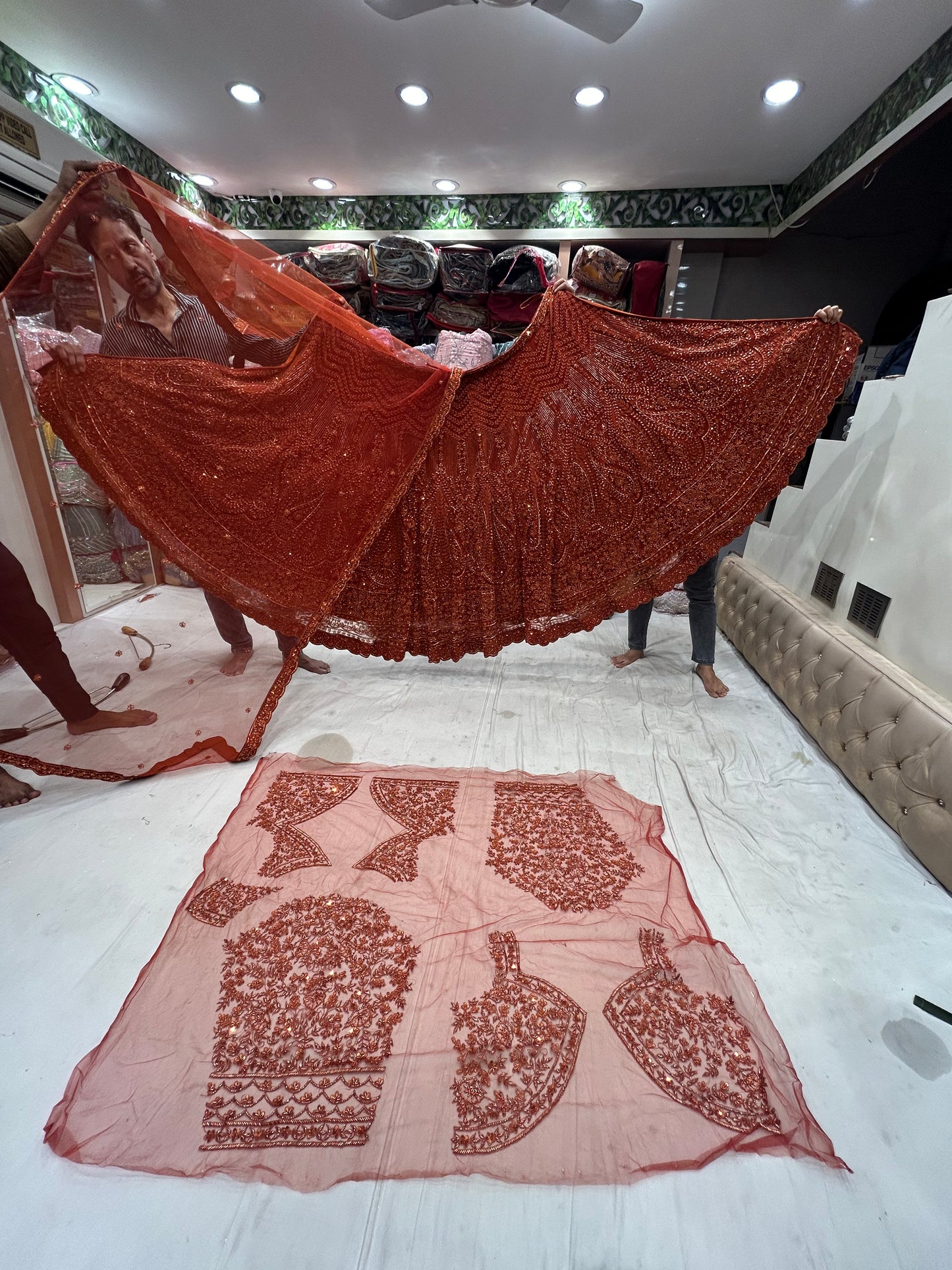 Gorgeous orange bridal Lehenga 🥰