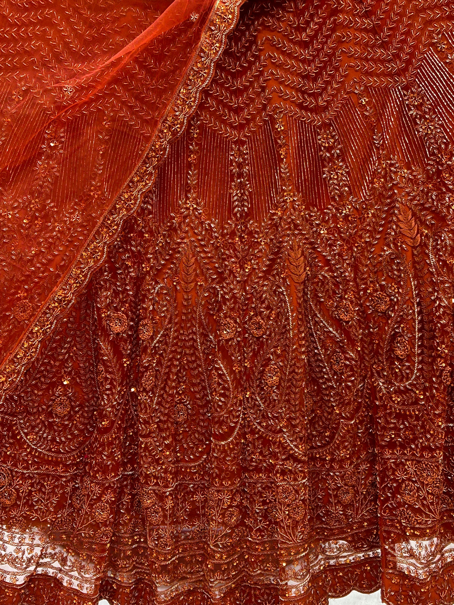 Gorgeous orange bridal Lehenga 🥰