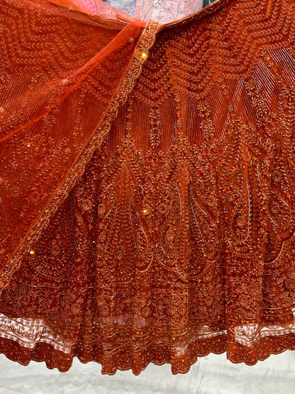 Gorgeous orange bridal Lehenga 🥰