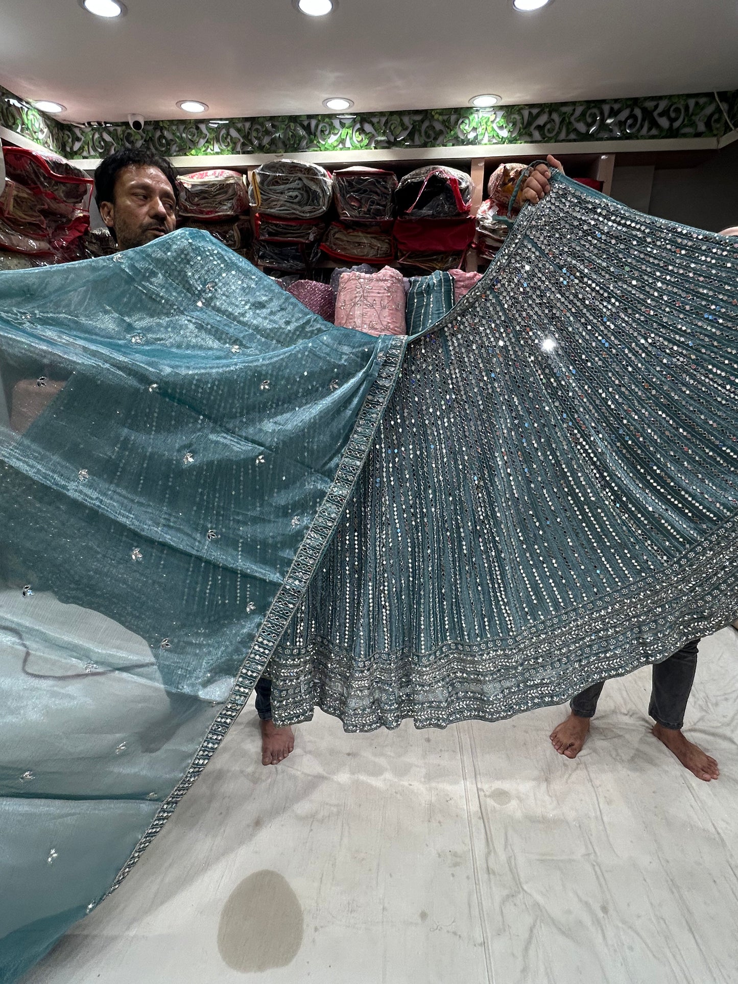 Lovely sky-blue Lehenga 🥰