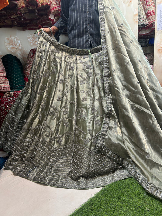 Fabulous Grey silver Lehenga