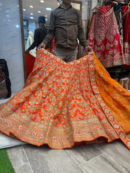 Lehenga naranja