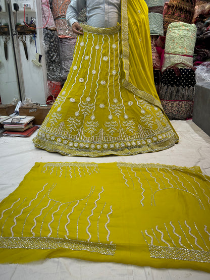 Haldi Mehendi Lehenga