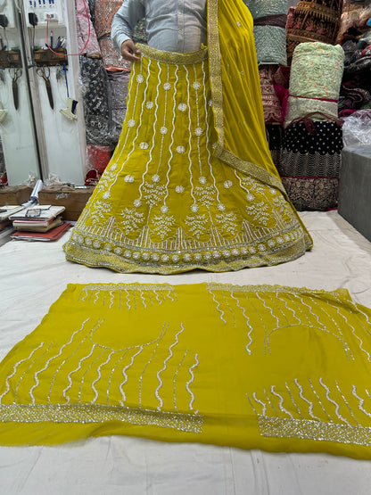 Haldi Mehendi Lehenga