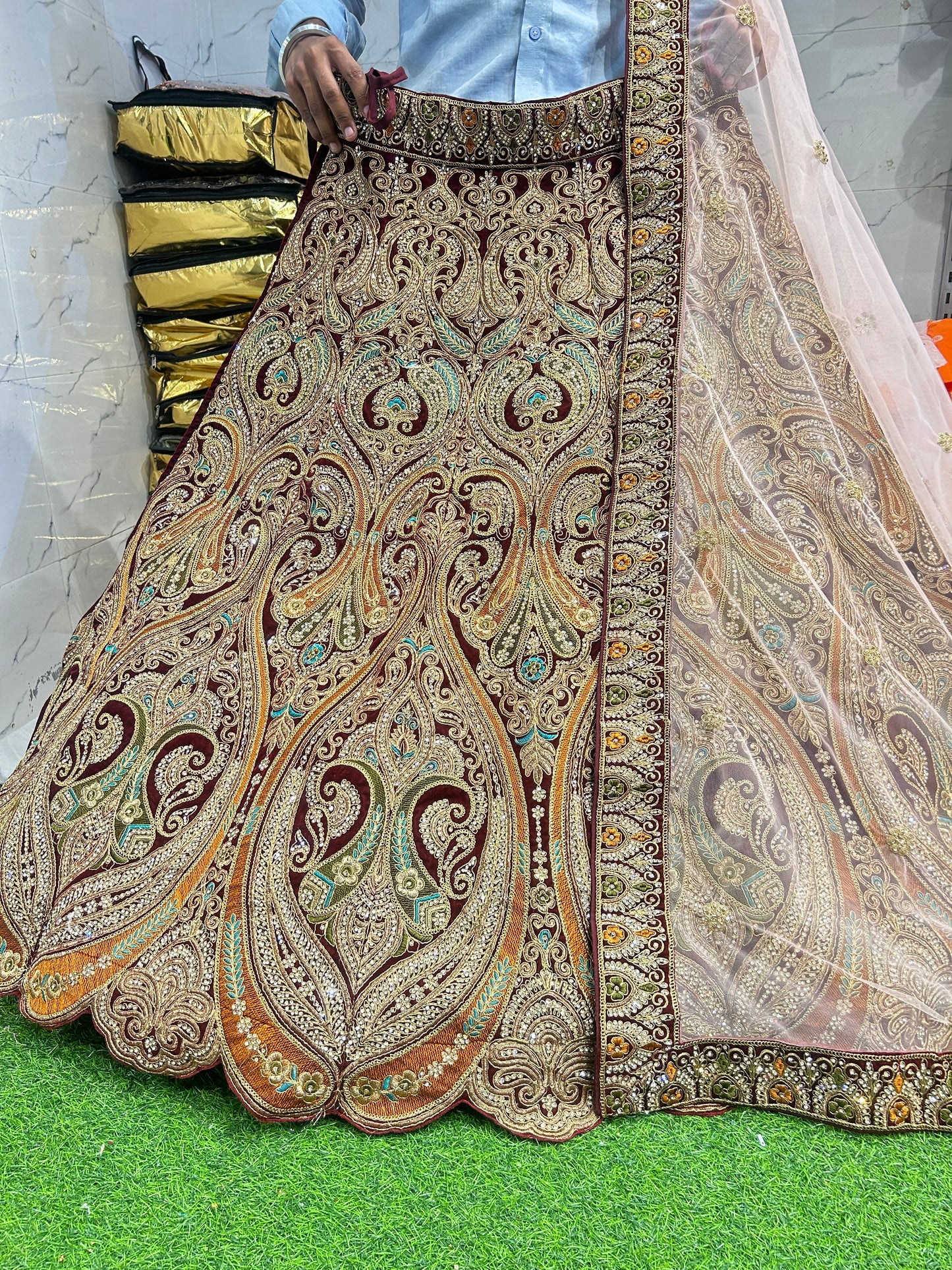 Amazing Golden Lehenga