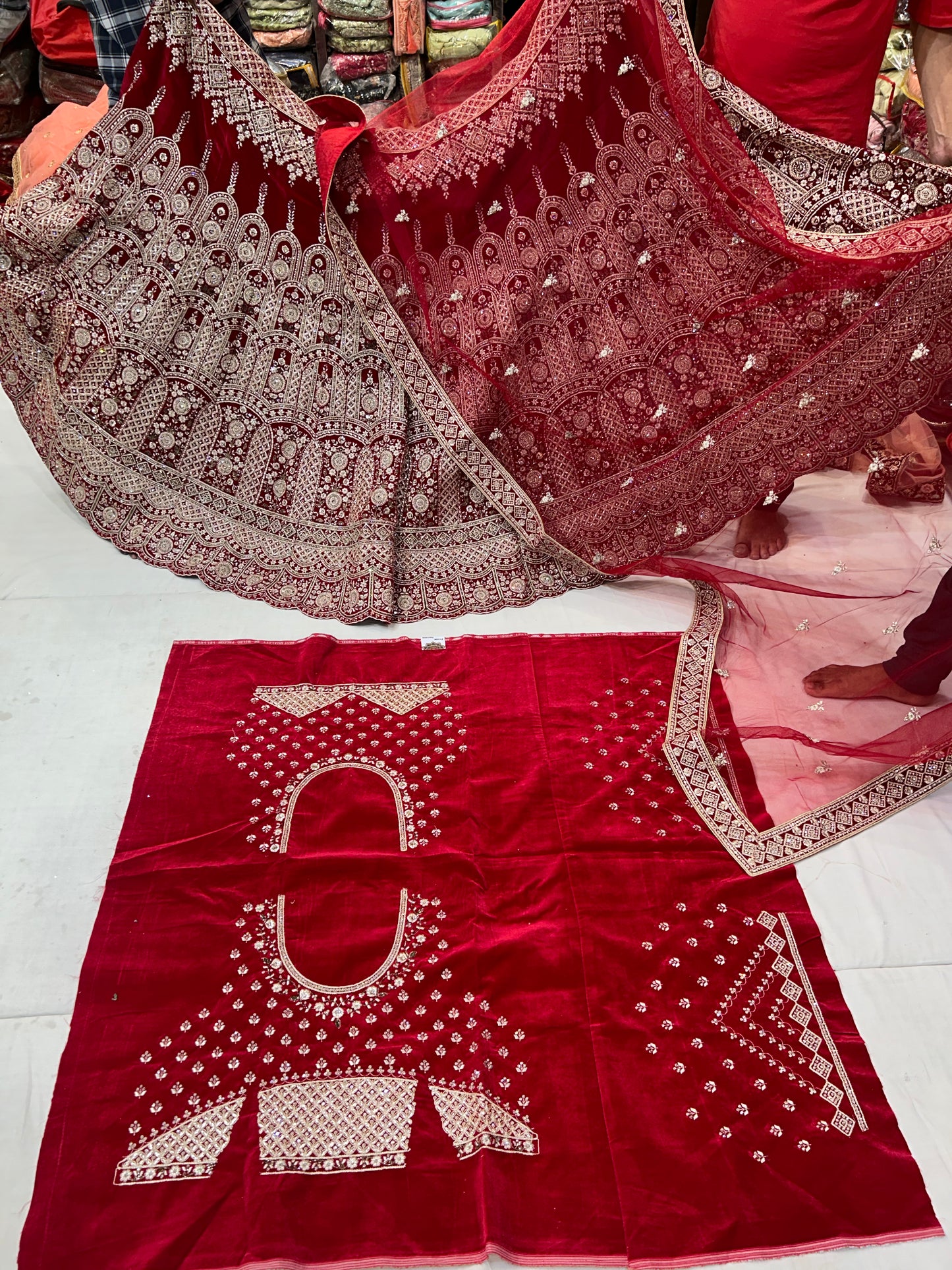 Stylish Red Lehenga 😍