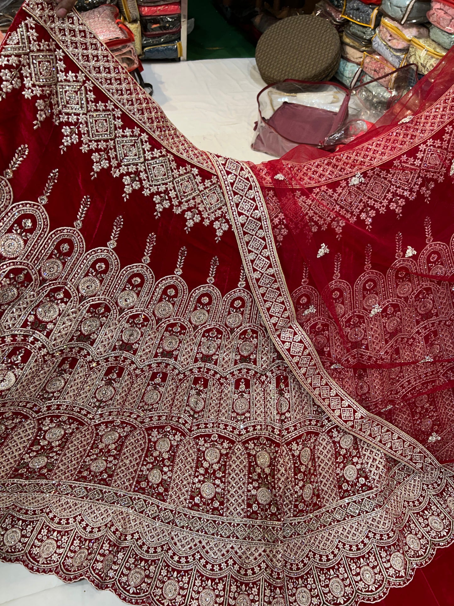 Stylish Red Lehenga 😍