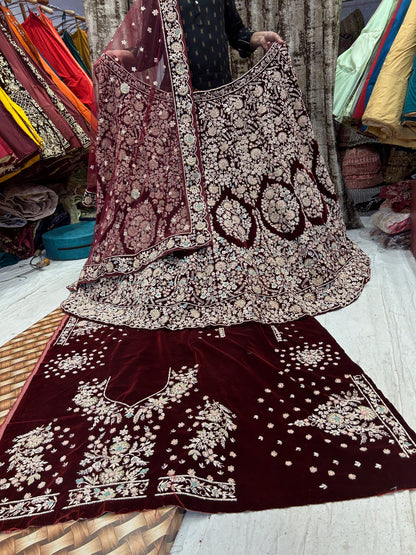 Maroon Bridal Lehenga