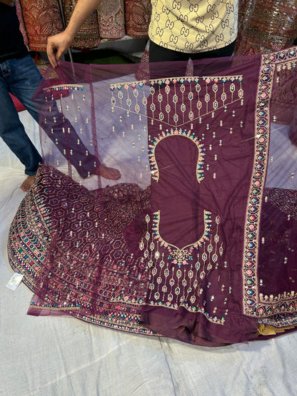 Stunning purple Violet Lehenga Delhi