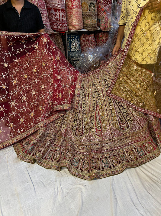 Sorprendente Lehenga color mostaza