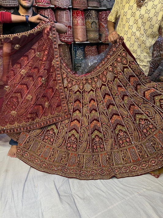 Lehenga color granate Gajab 😍