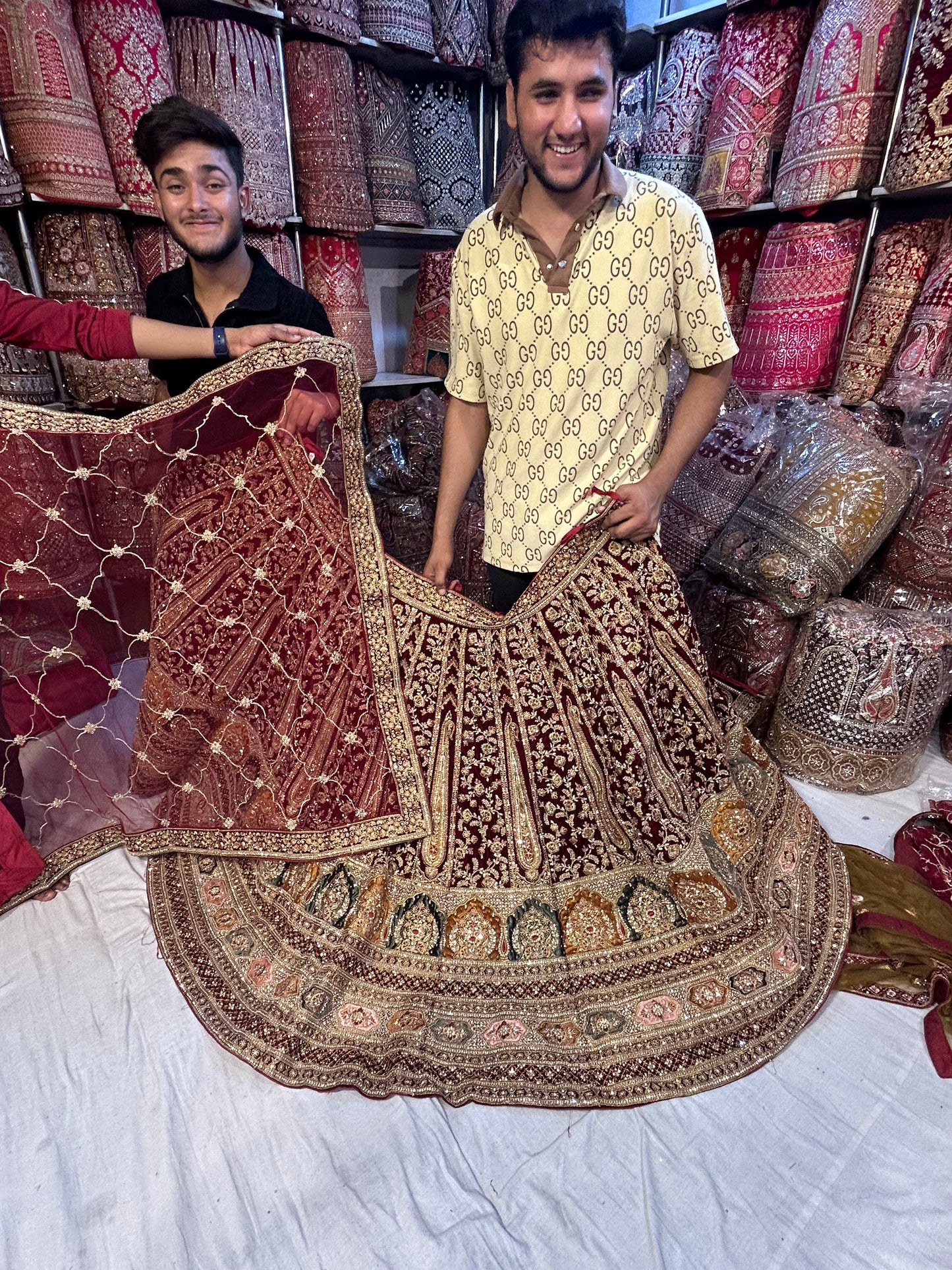 Designer maroon Lehenga