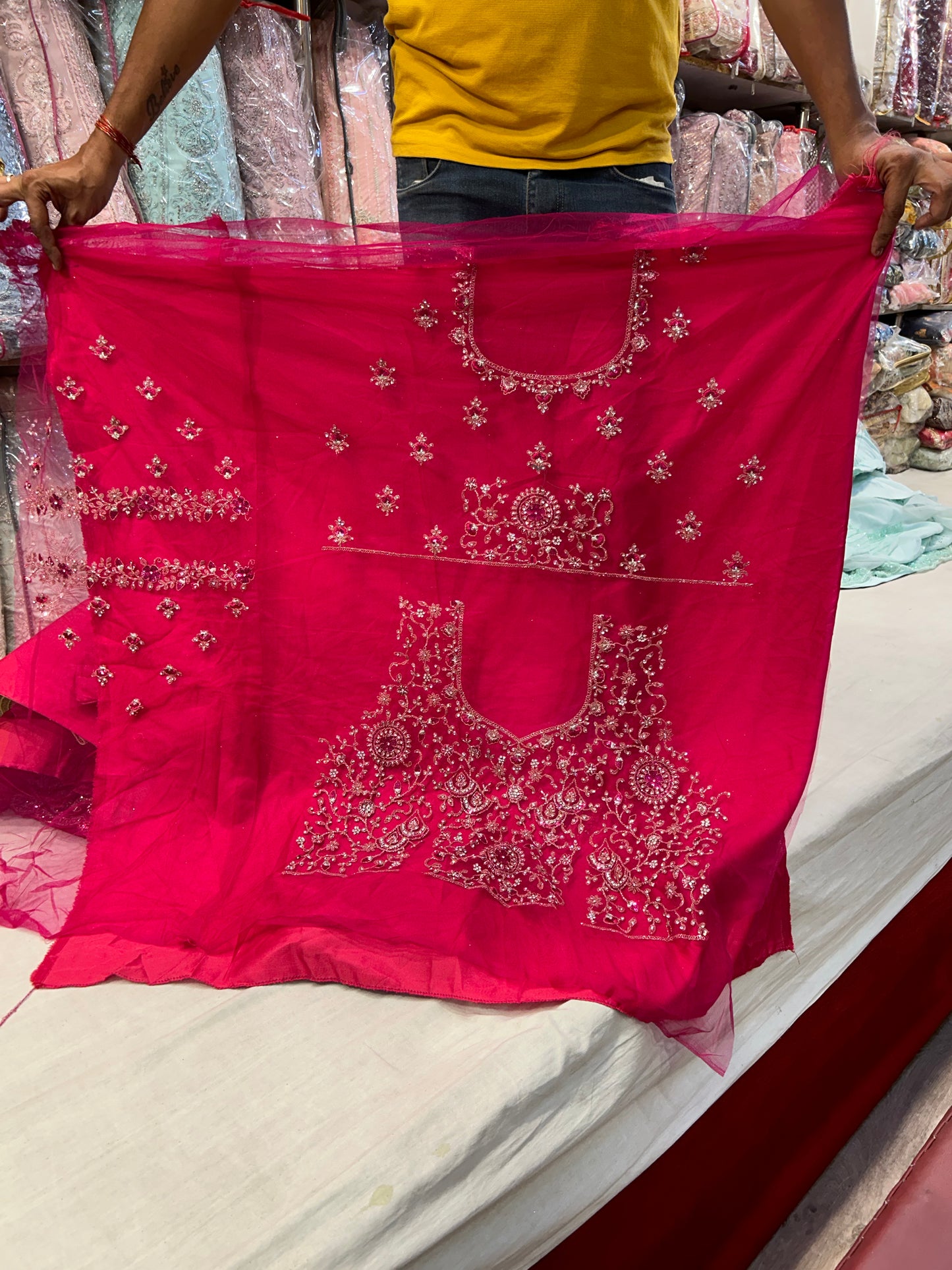 Increíble lehenga rosa