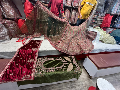 Extraordinary Blue pink Lehenga