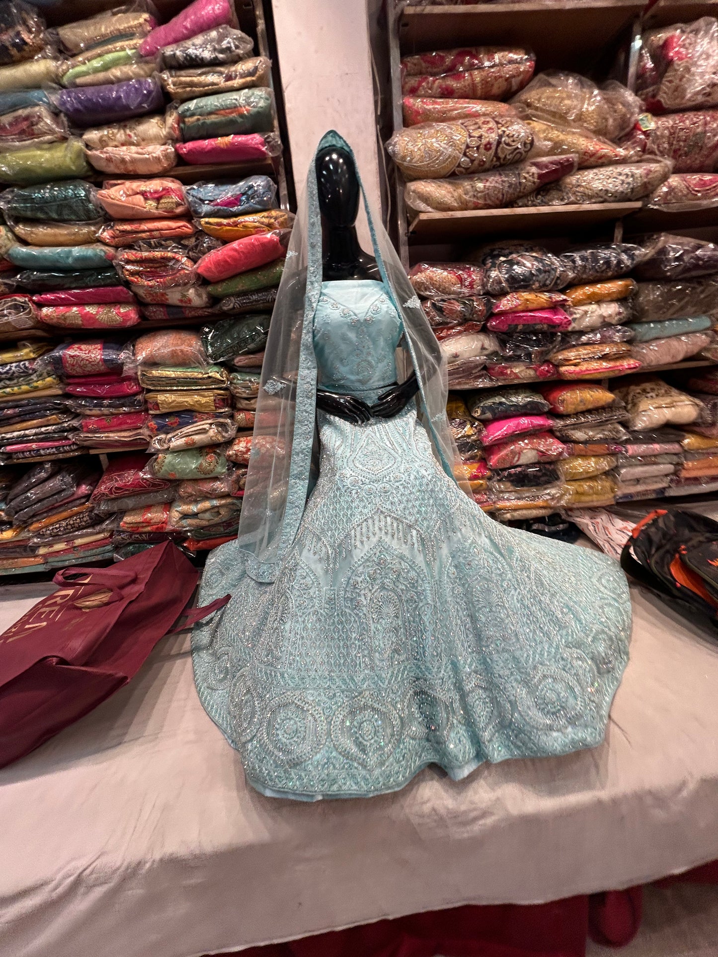 Gajab sky blue Lehenga