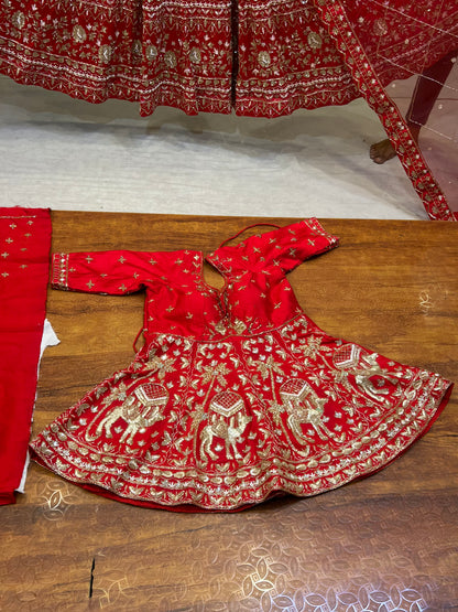 Awesome Red Sabyasachi Similar Lehenga