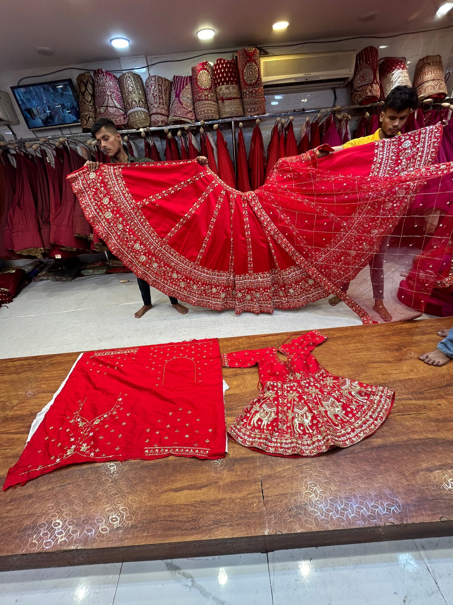 Awesome Red Sabyasachi Similar Lehenga