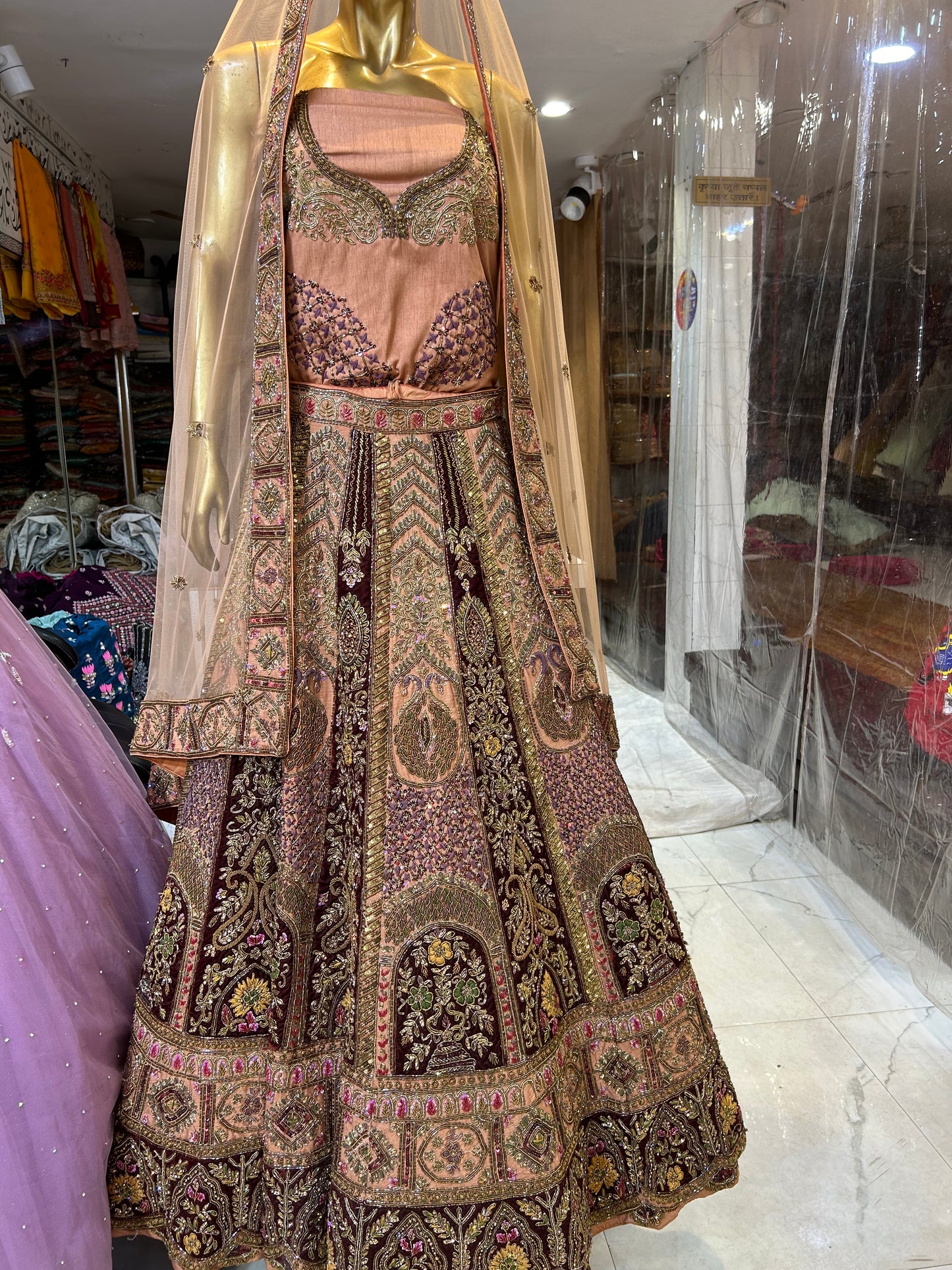 Stylish baby pink Lehenga 😍