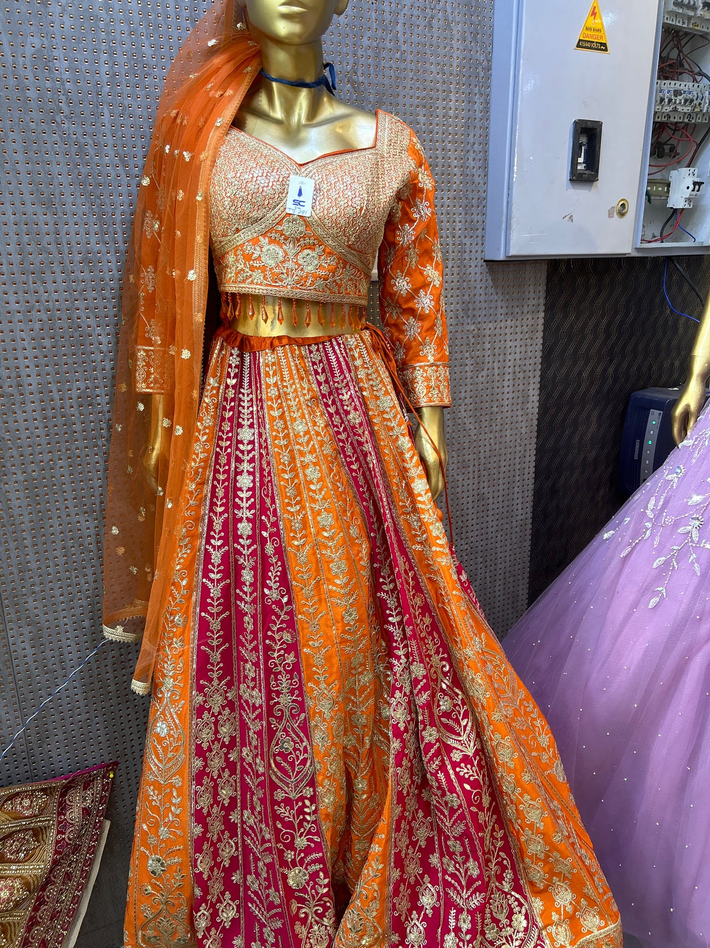 Astonishing Orange Lehenga �