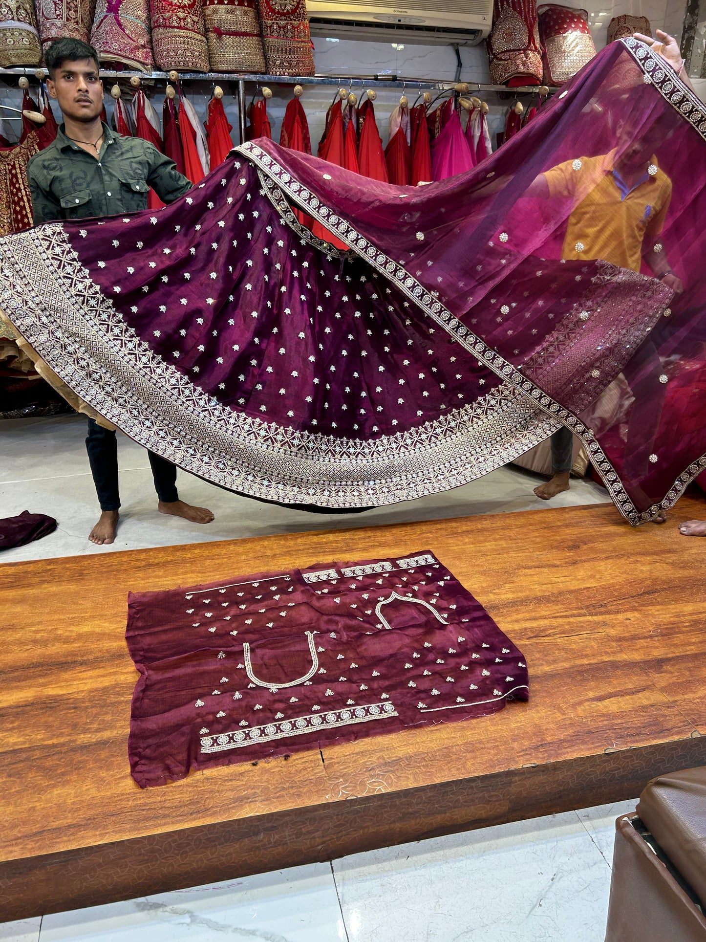 Extraordinary dark purple Lehenga 😍