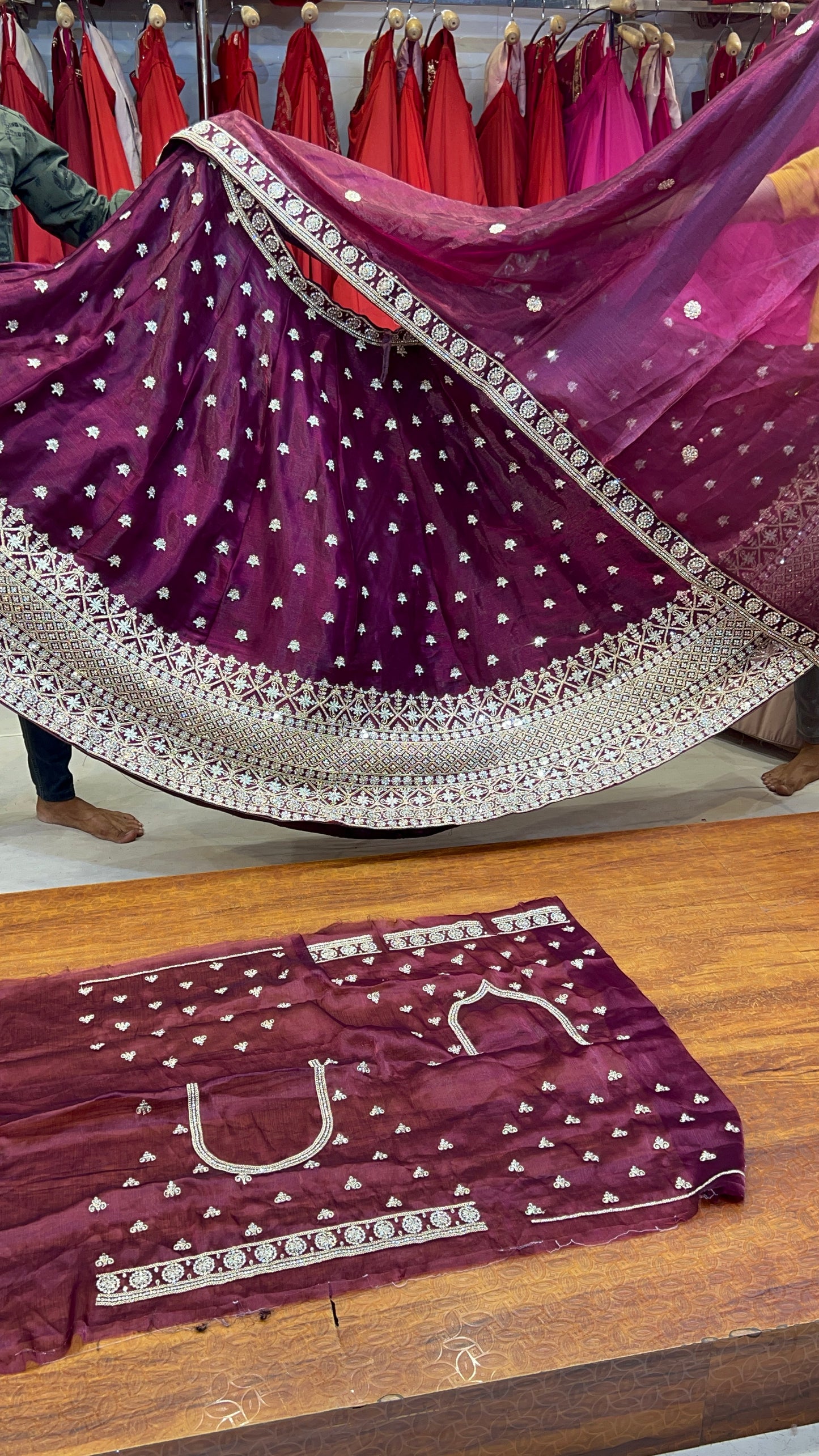 Extraordinary dark purple Lehenga 😍