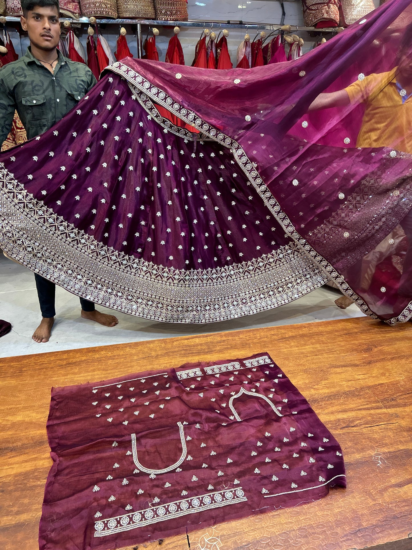 Extraordinary dark purple Lehenga 😍