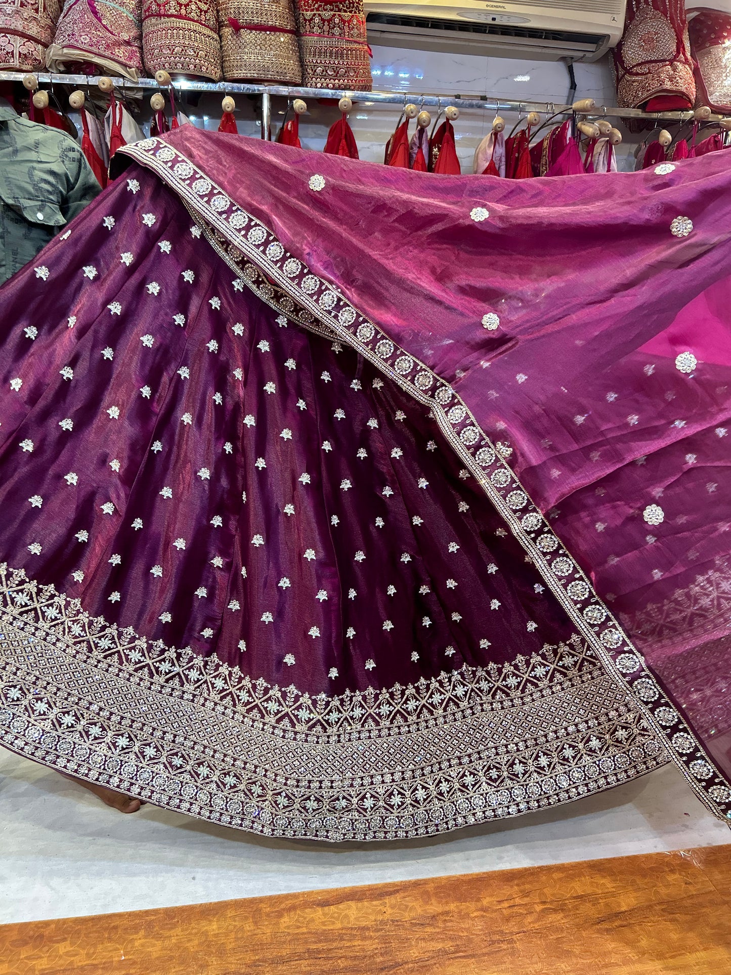 Extraordinary dark purple Lehenga 😍