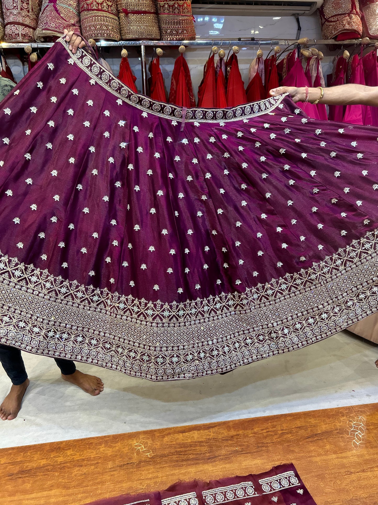 Extraordinary dark purple Lehenga 😍