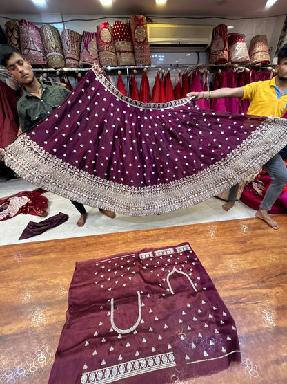 Extraordinary dark purple Lehenga 😍