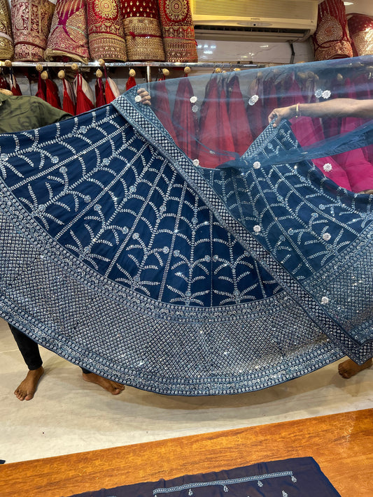 Lehenga azul Gajab