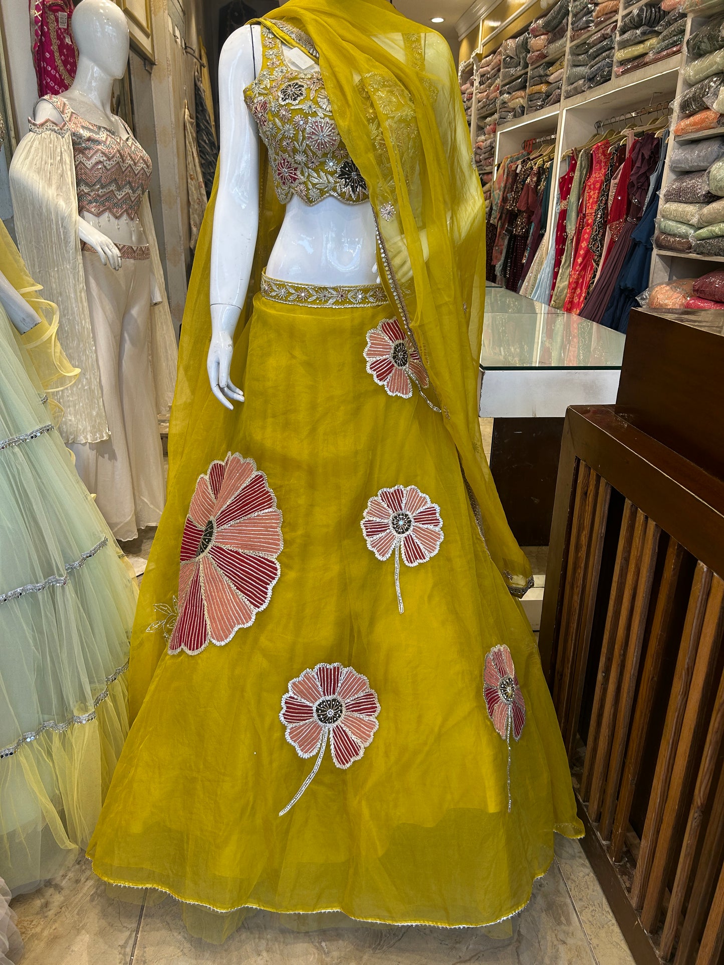 Haldi Mehendi Lehenga